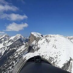 Flugwegposition um 11:05:55: Aufgenommen in der Nähe von Gemeinde Telfs, Telfs, Österreich in 2554 Meter